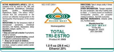 1.0 Fl Oz Bottle Label (Total Tri Estro 1.0 Fl Oz Bottle Label)